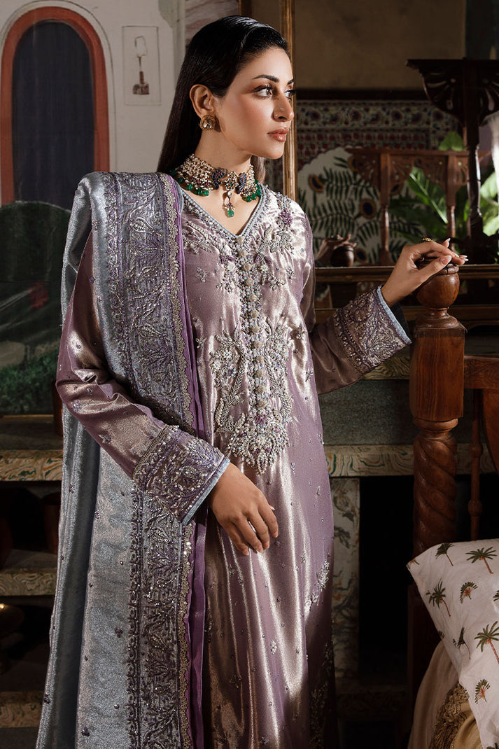 Mushq 3 Piece Pret Suit - Purple - LB30483