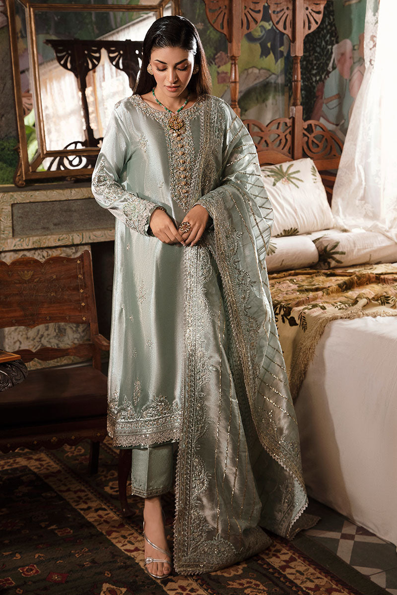 Mushq 3 Piece Pret Suit - Green - LB30484