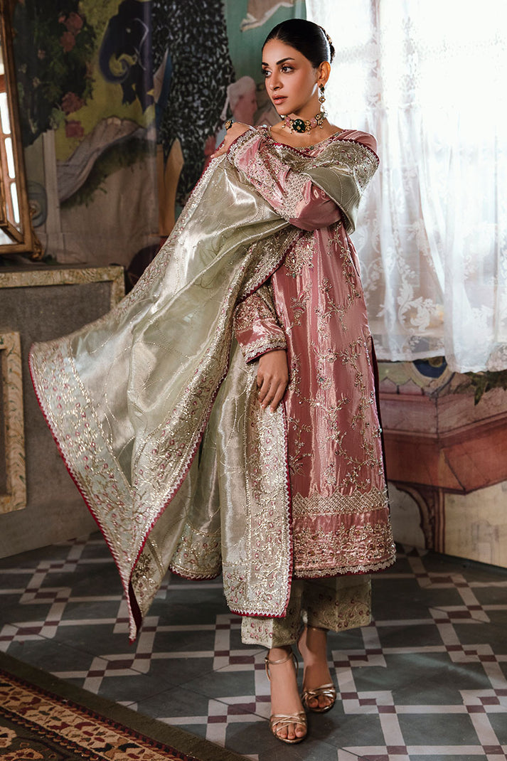 Mushq 3 Piece Pret Suit - Pink - LB30482