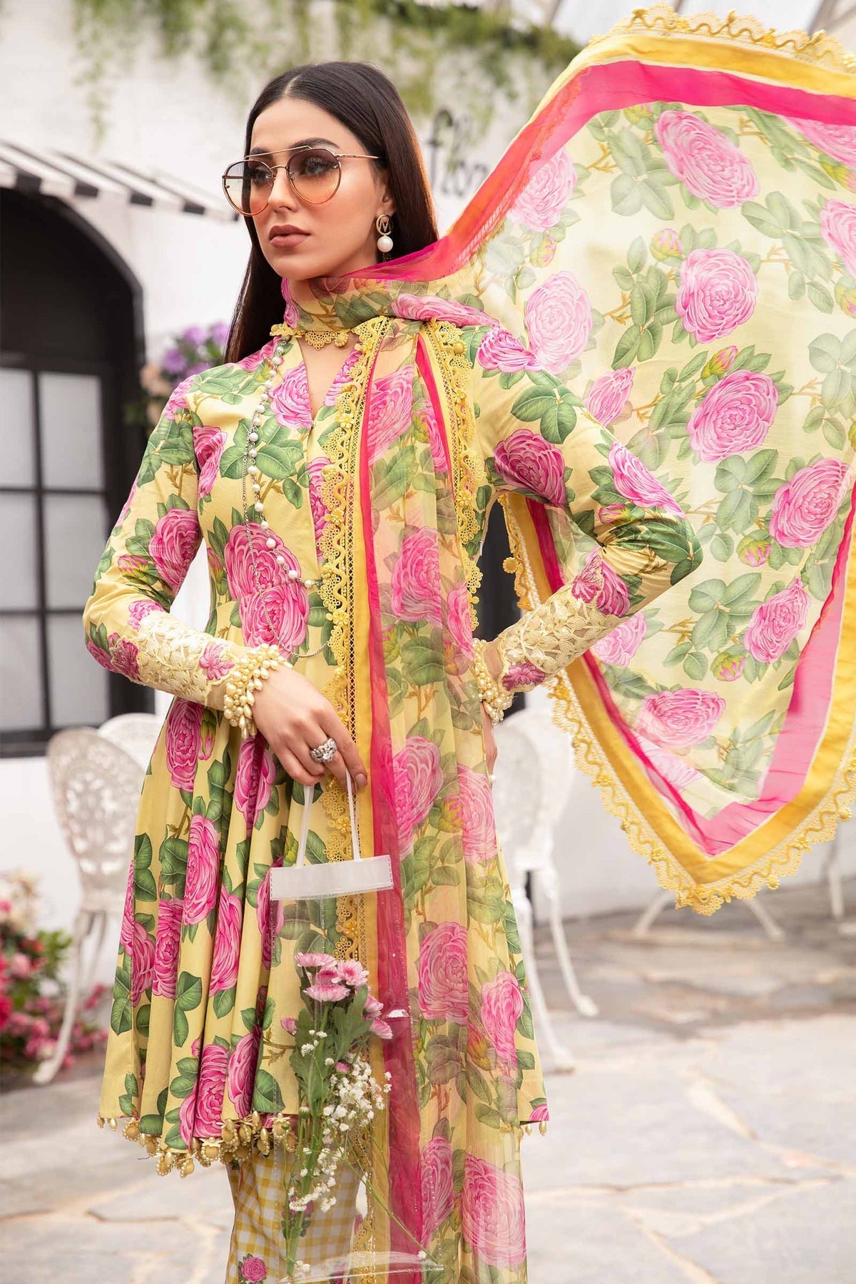 Maria.B 3 Piece Custom Stitched Suit - Yellow - LB285794