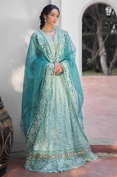 Mushq 3 Piece Custom Stitched Suit - Aqua - LB287511