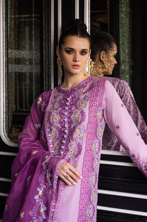 Mushq 3 Piece Custom Stitched Suit - Purple - LB286744