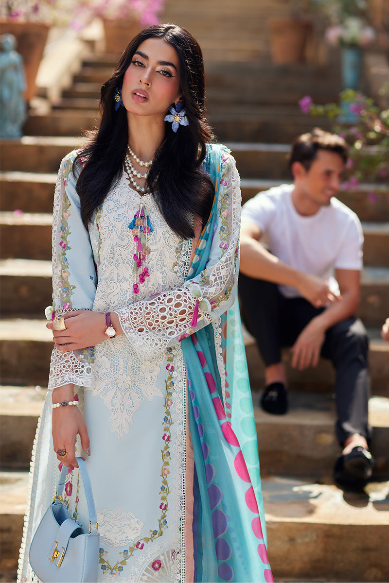 Mushq 3 Piece Custom Stitched Suit - Aqua - LB286404