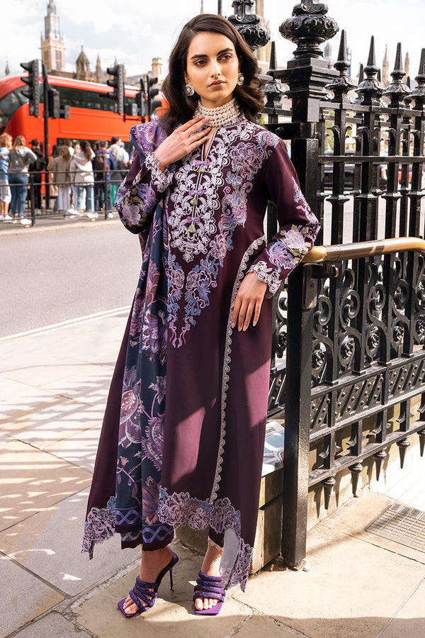 Mushq 3 Piece Custom Stitched Suit - Purple - LB284347