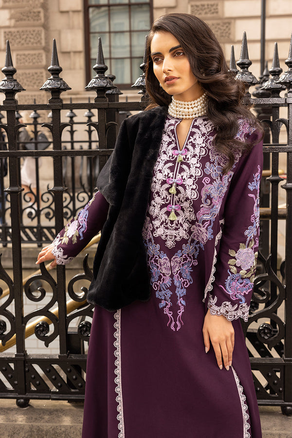 Mushq 3 Piece Custom Stitched Suit - Purple - LB284347