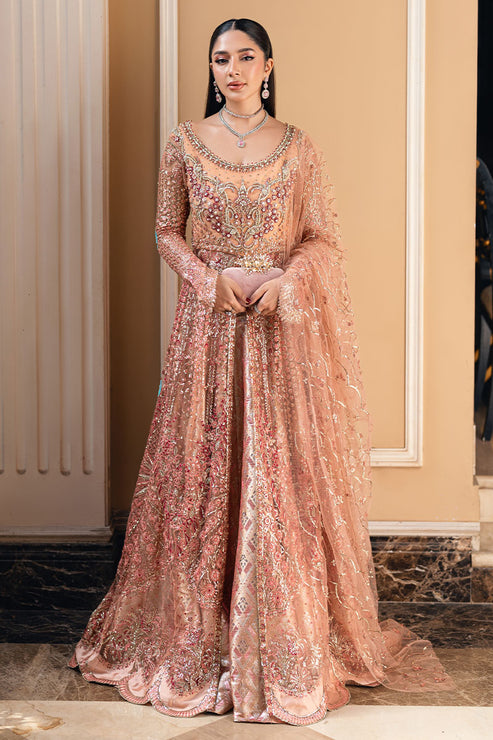 Mushq 3 Piece Custom Stitched Suit - Peach - LB289197