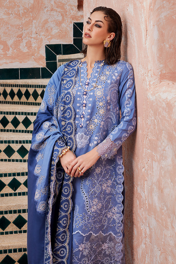 Mushq 3 Piece Custom Stitched Suit - Blue - LB284936