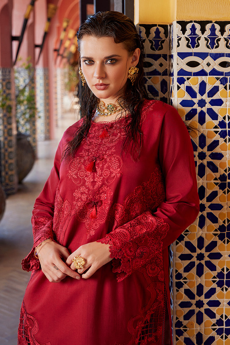 Mushq 3 Piece Custom Stitched Suit - Red - LB284944