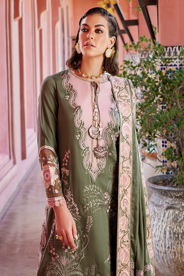 Mushq 3 Piece Custom Stitched Suit - Green - LB284938