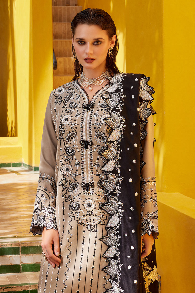 Mushq 3 Piece Custom Stitched Suit - Beige - LB284940