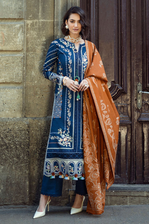 Mushq 3 Piece Custom Stitched Suit - Blue - LB288971