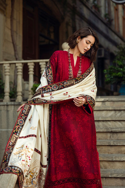 Mushq 3 Piece Custom Stitched Suit - Red - LB288973