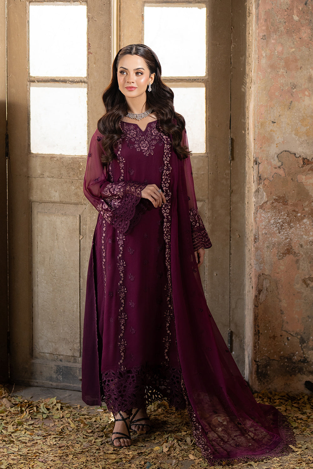 Azure 3 Piece Custom Stitched Suit - Purple - LB289329