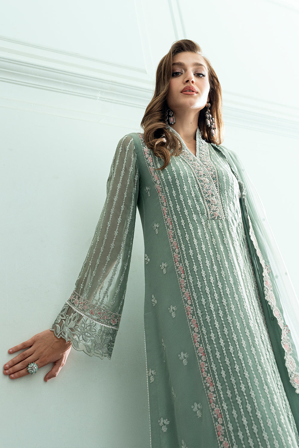 Azure 3 Piece Custom Stitched Suit - Green - LB29545