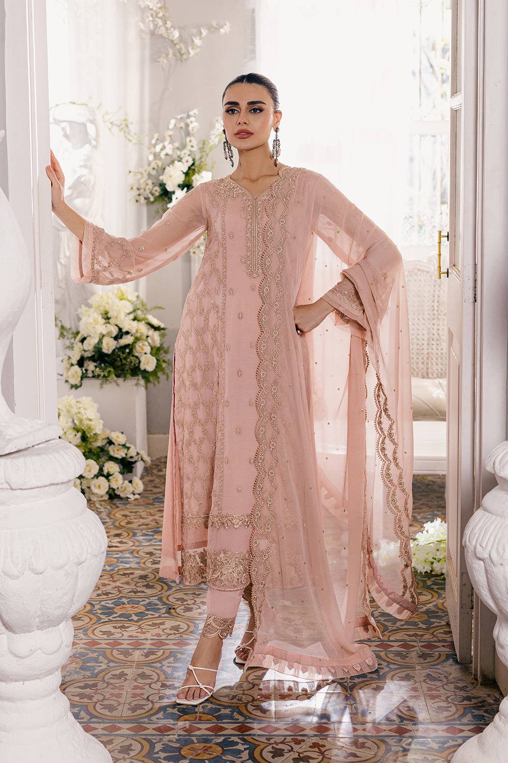 Azure 3 Piece Custom Stitched Suit - Beige - LB286541