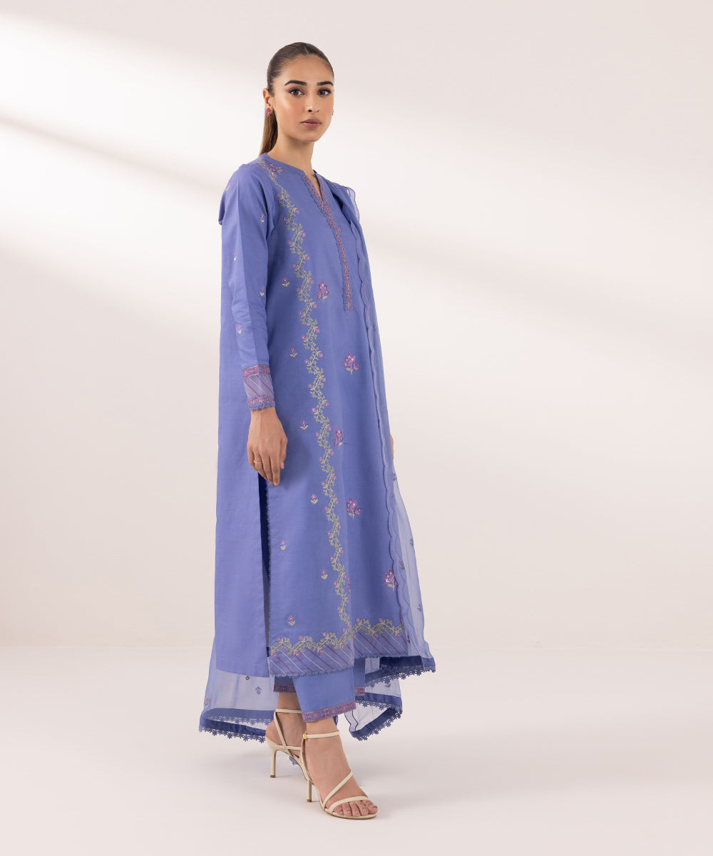 Sapphire 3 Piece Custom Stitched Suit - Blue - LB287623