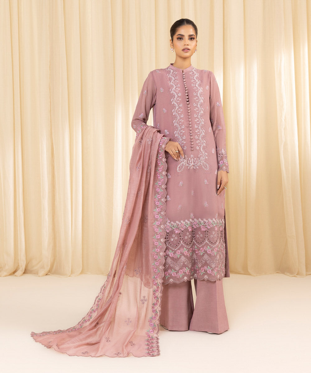 Sapphire 3 Piece Custom Stitched Suit - Pink - LB288095