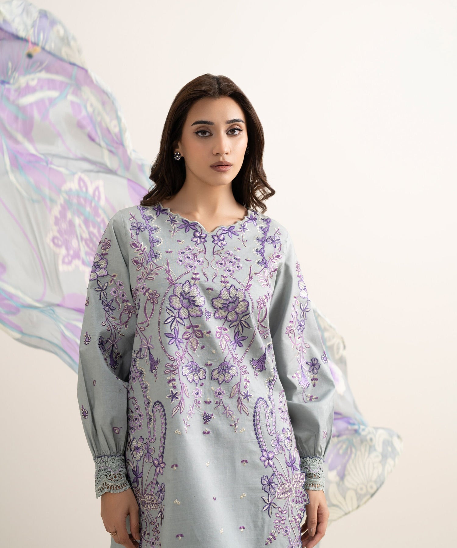 Sapphire 3 Piece Custom Stitched Suit - Gray - LB31266