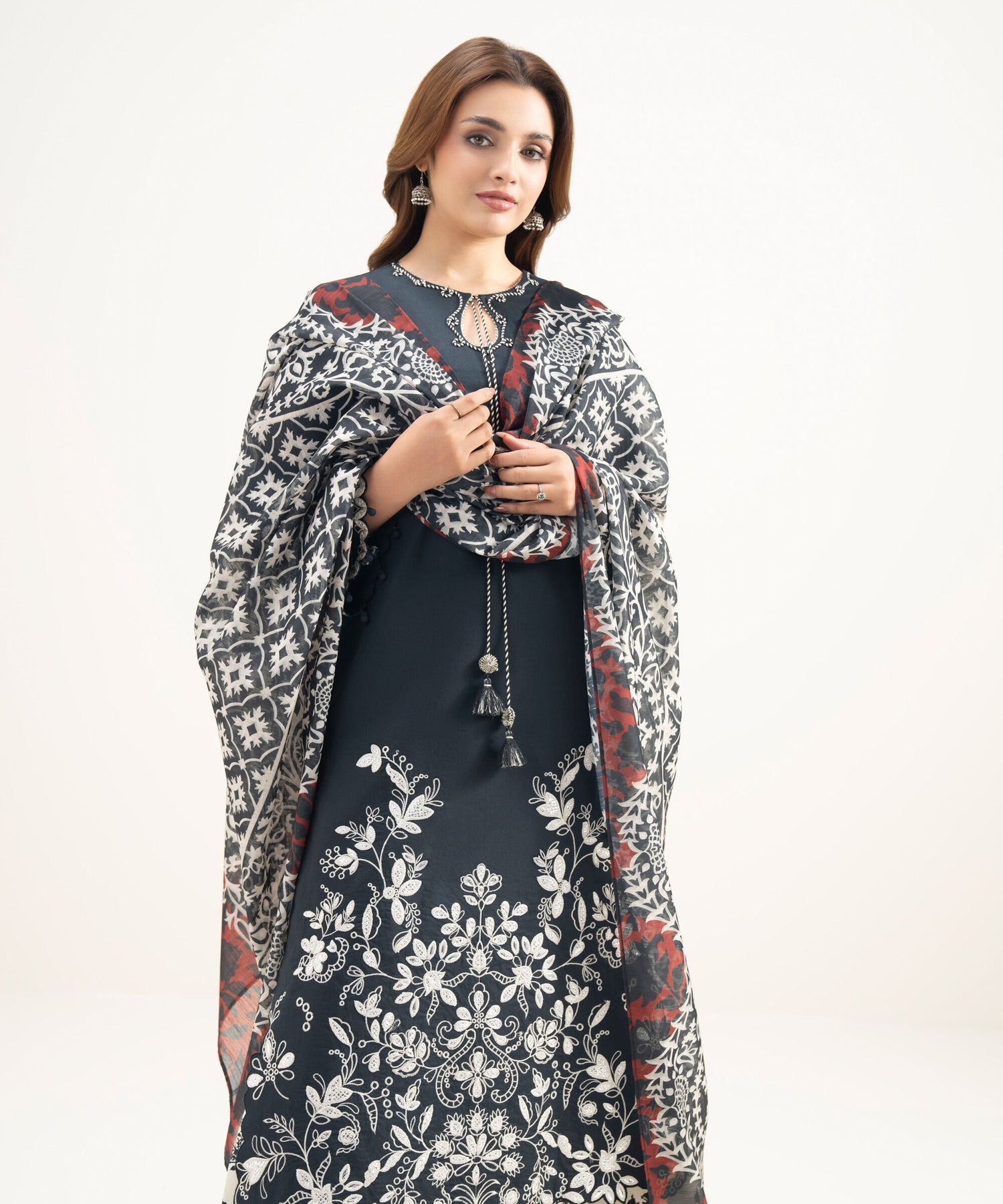 Sapphire 3 Piece Custom Stitched Suit - Black - LB31394