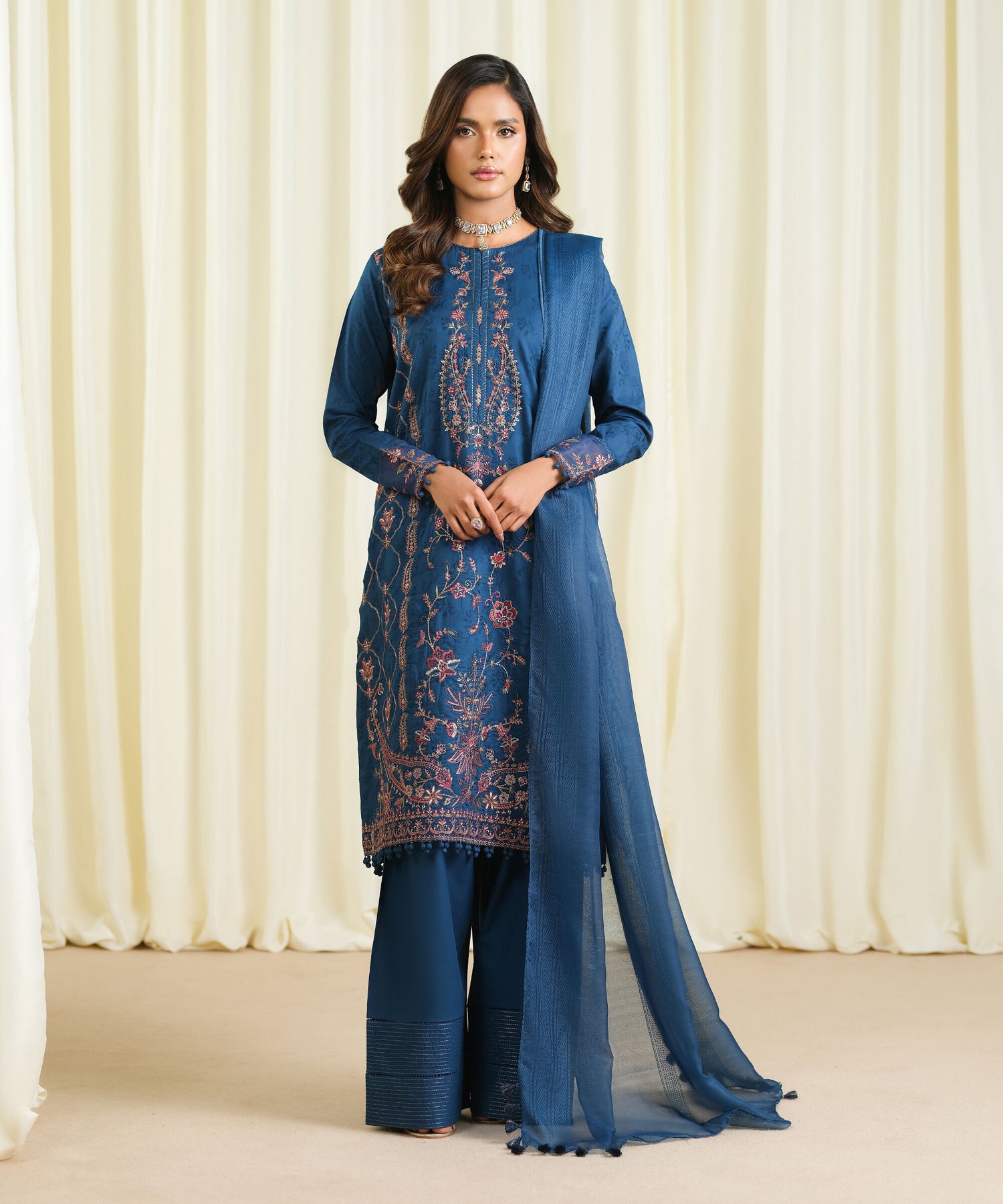 Sapphire 3 Piece Custom Stitched Suit - Blue - LB31218