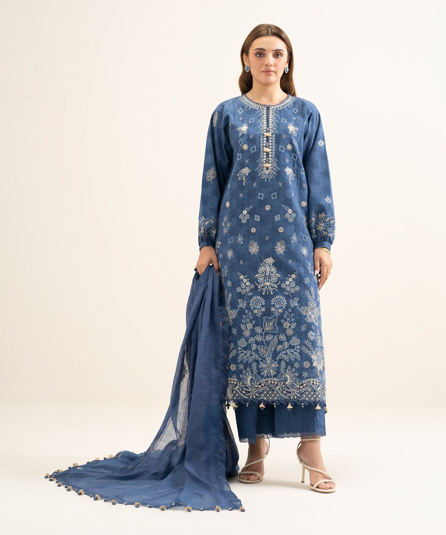 Sapphire 3 Piece Custom Stitched Suit - Blue - LB31275