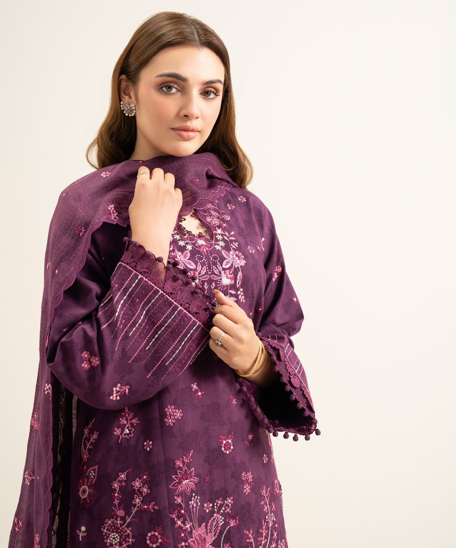 Sapphire 3 Piece Custom Stitched Suit - Purple - LB31270