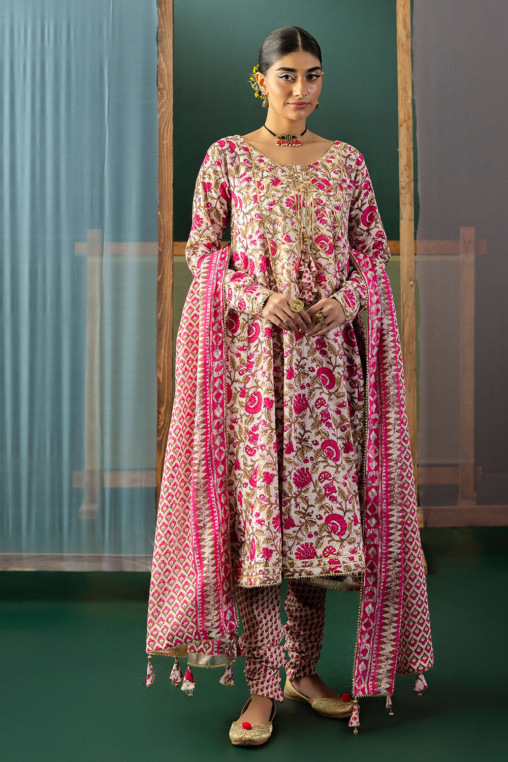 Gul Ahmed 3 Piece Custom Stitched Suit - Pink - LB31357