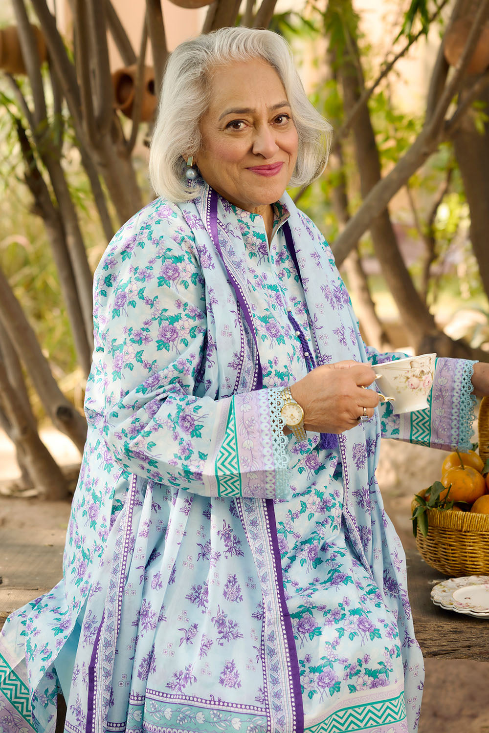 Gul Ahmed 3 Piece Custom Stitched Suit - Green - LB31512