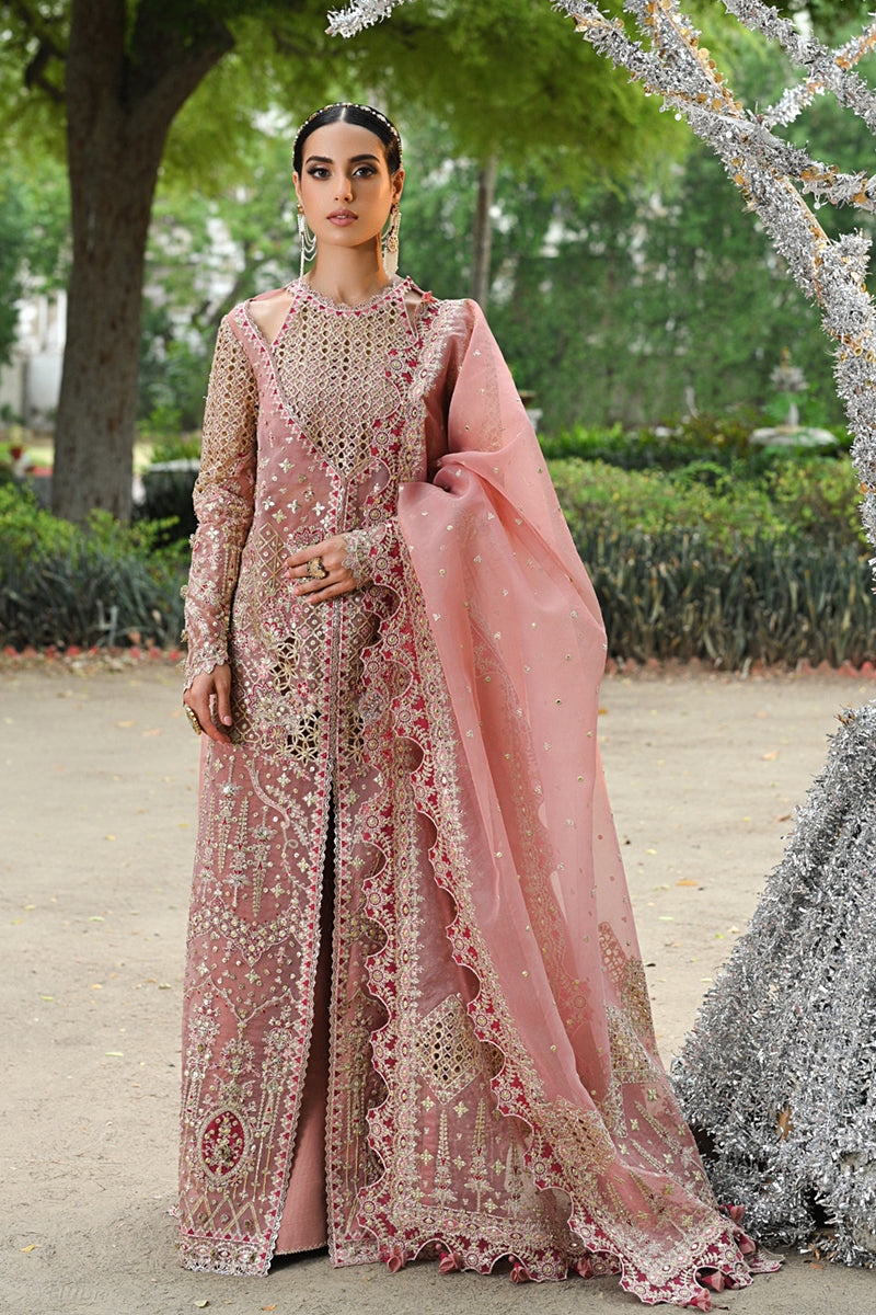 Qalamkar 3 Piece Custom Stitched Suit - Pink - LB287822