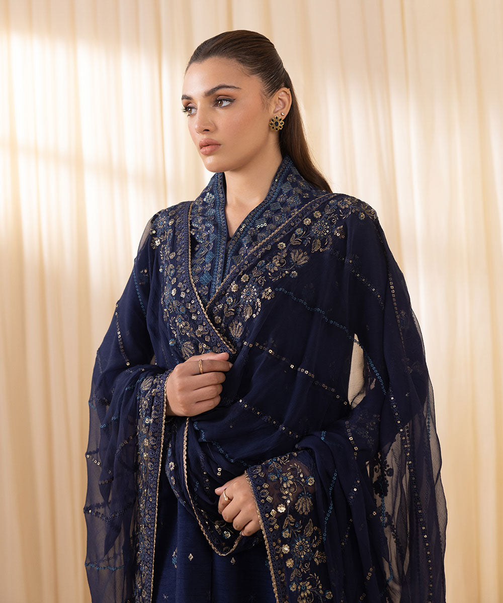 Sapphire 3 Piece Custom Stitched Suit - Blue - LB289210