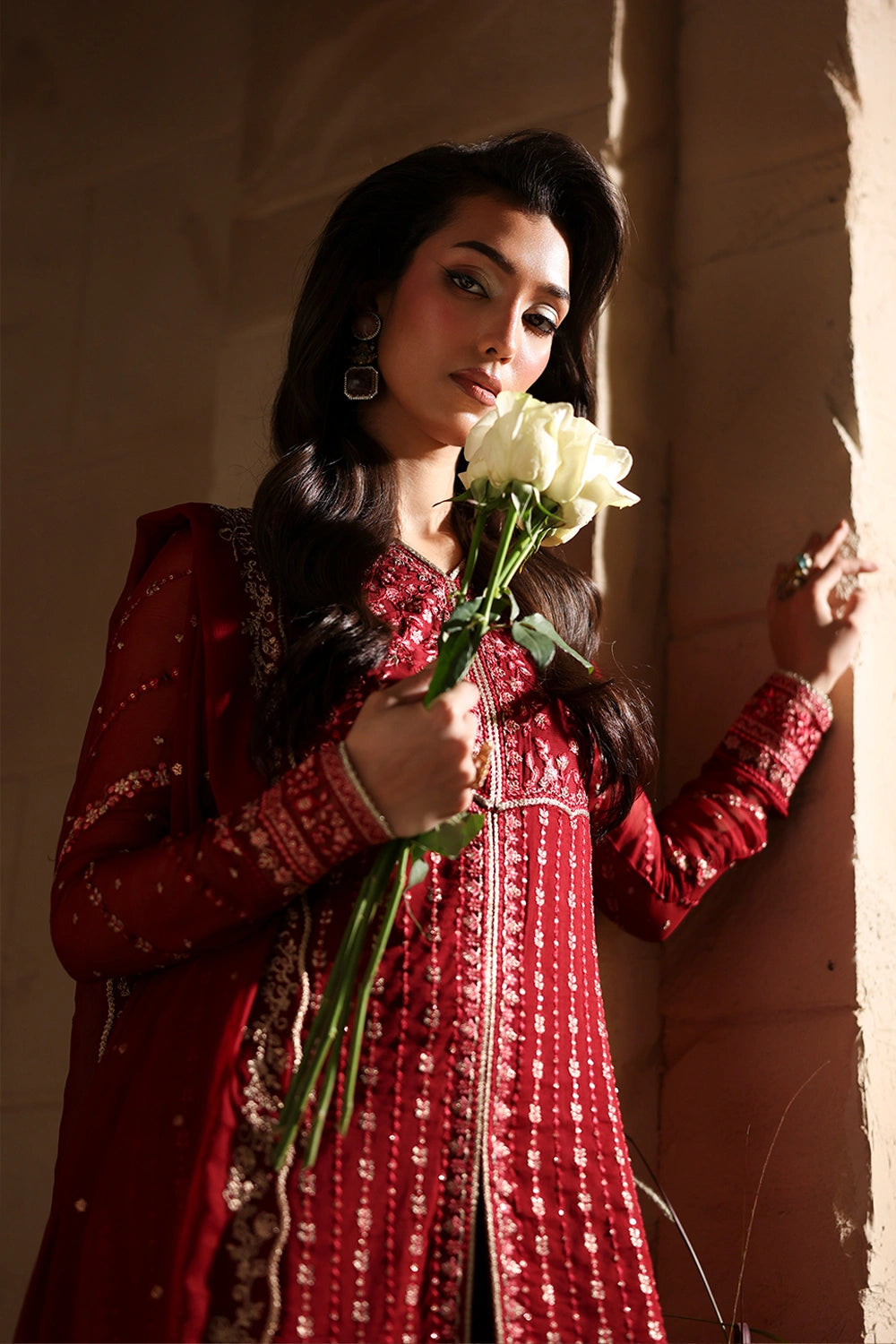 Azure 3 Piece Custom Stitched Suit - Maroon - LB31076