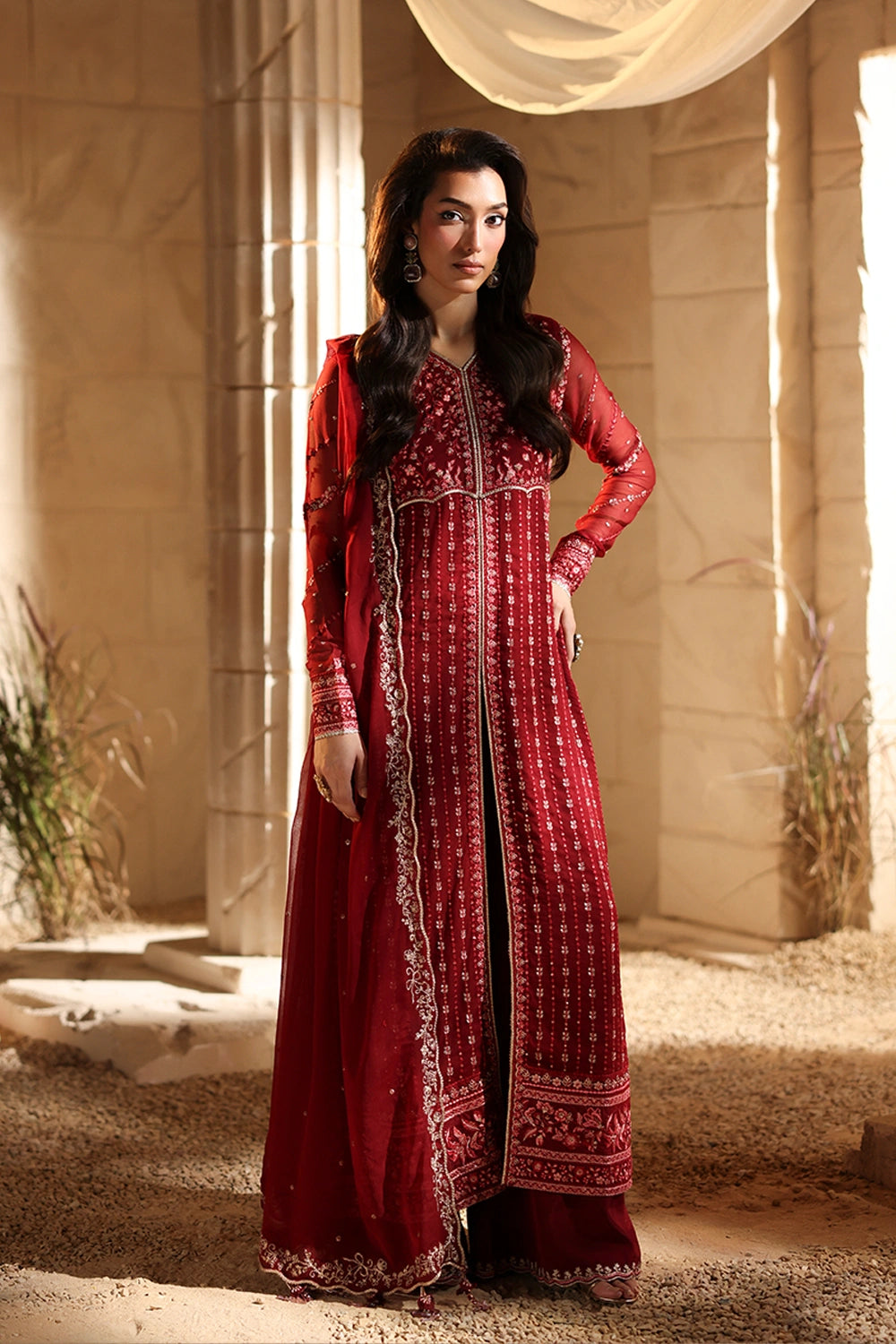 Azure 3 Piece Custom Stitched Suit - Maroon - LB31076
