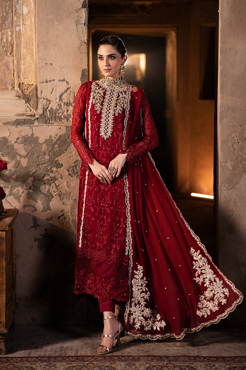 Azure 3 Piece Custom Stitched Suit - Maroon - LB288947