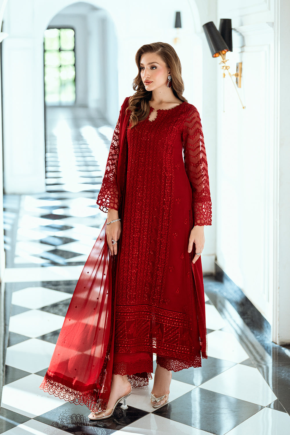 Azure 3 Piece Custom Stitched Suit - Maroon - LB29541