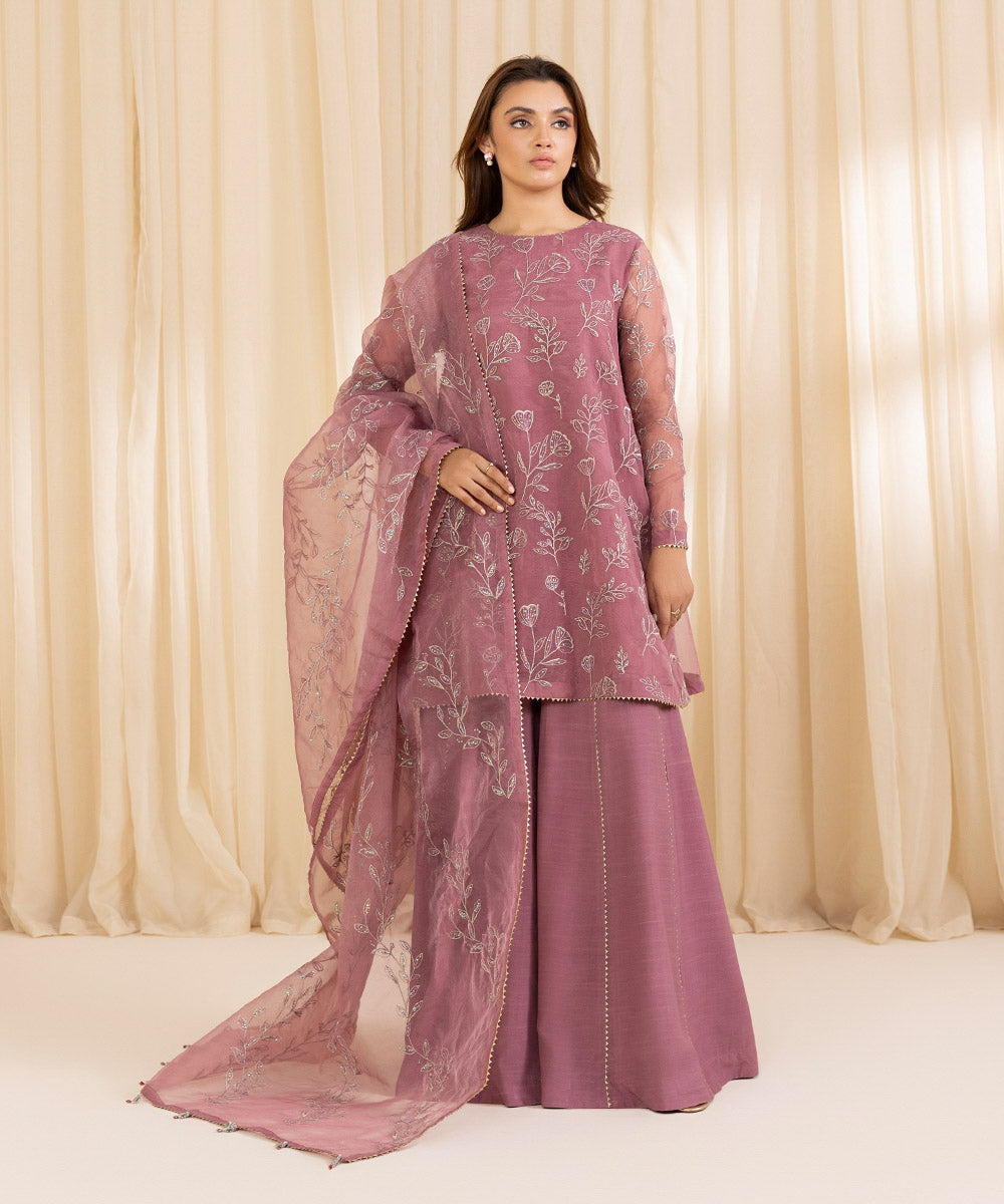 Sapphire 3 Piece Custom Stitched Suit - Pink - LB289224