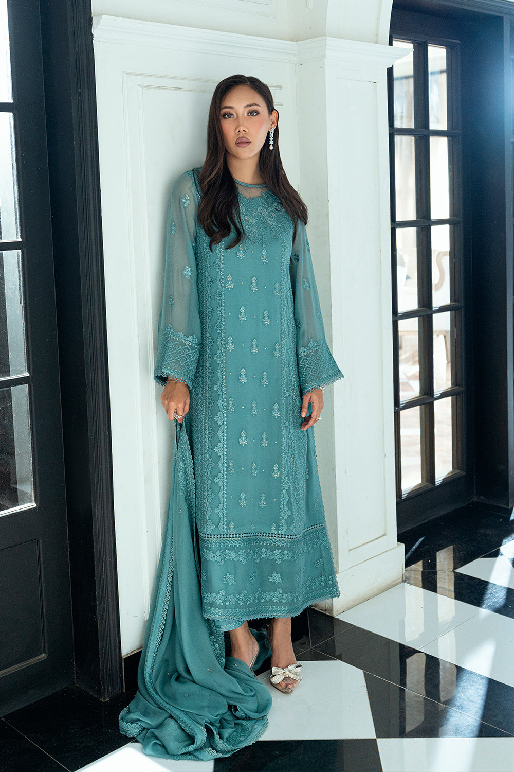 Azure 3 Piece Custom Stitched Suit - Green - LB29547