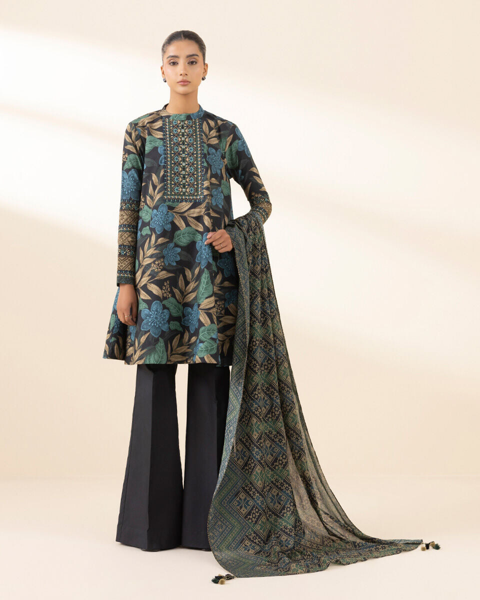 Sapphire 3 Piece Custom Stitched Suit - Black - LB30174