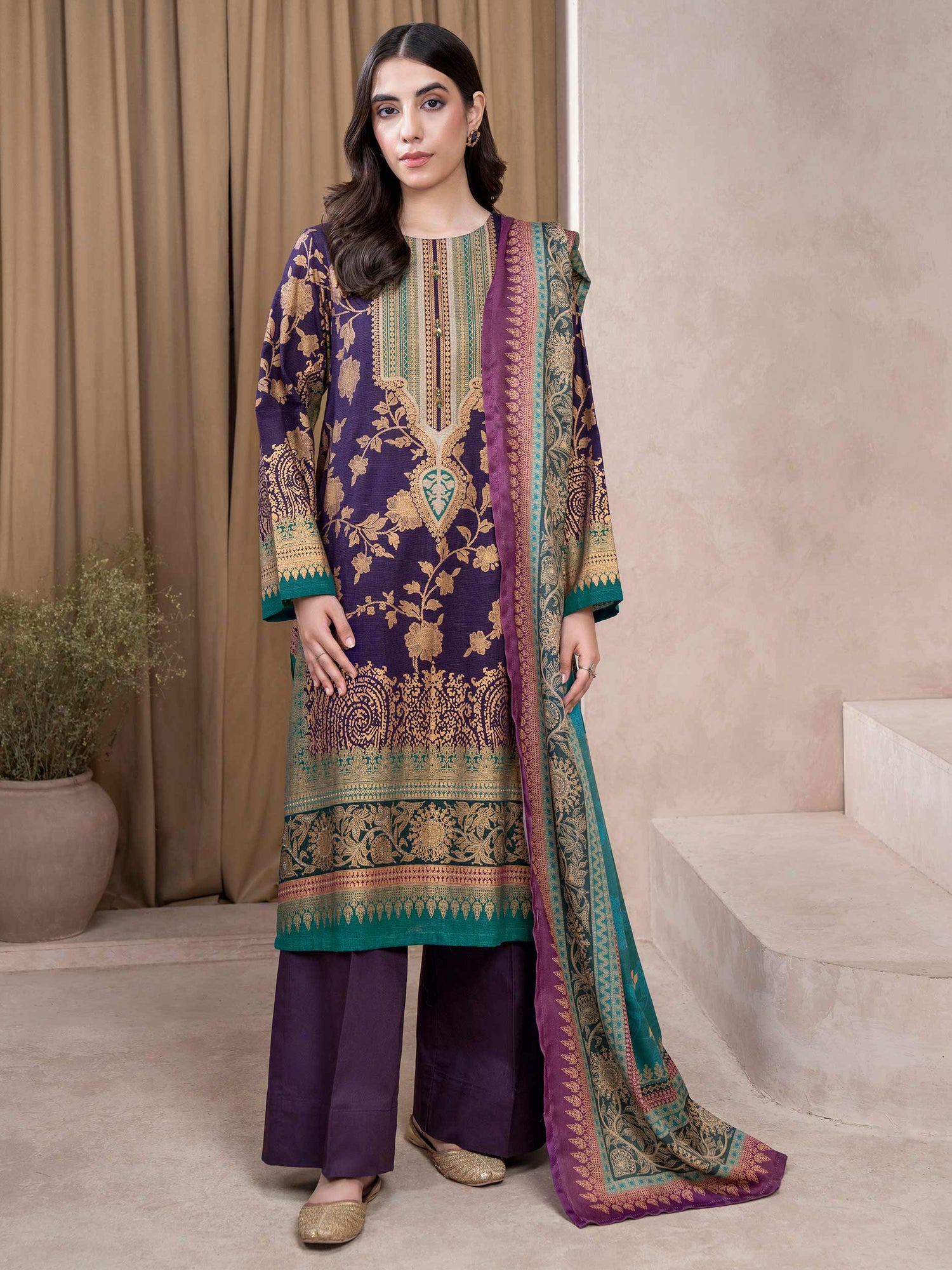 Limelight 3 Piece Custom Stitched Suit - Purple - LB288387