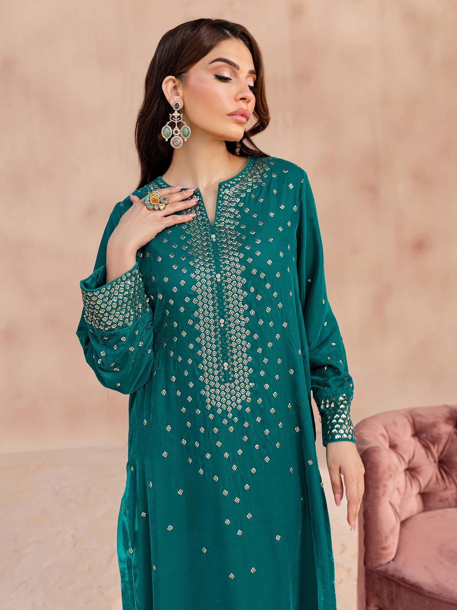 Limelight 2 Piece Custom Stitched Suit - Green - LB289132