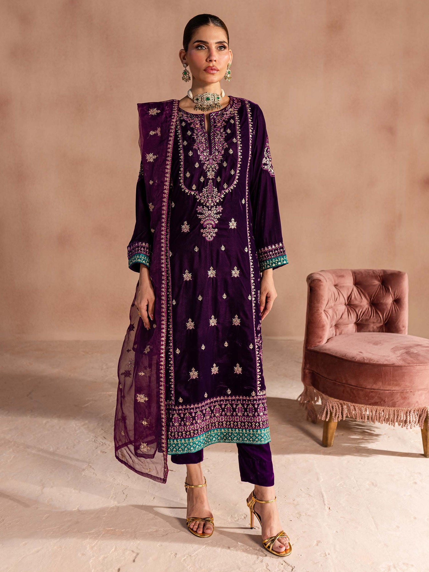 Limelight 3 Piece Custom Stitched Suit - Purple - LB289129