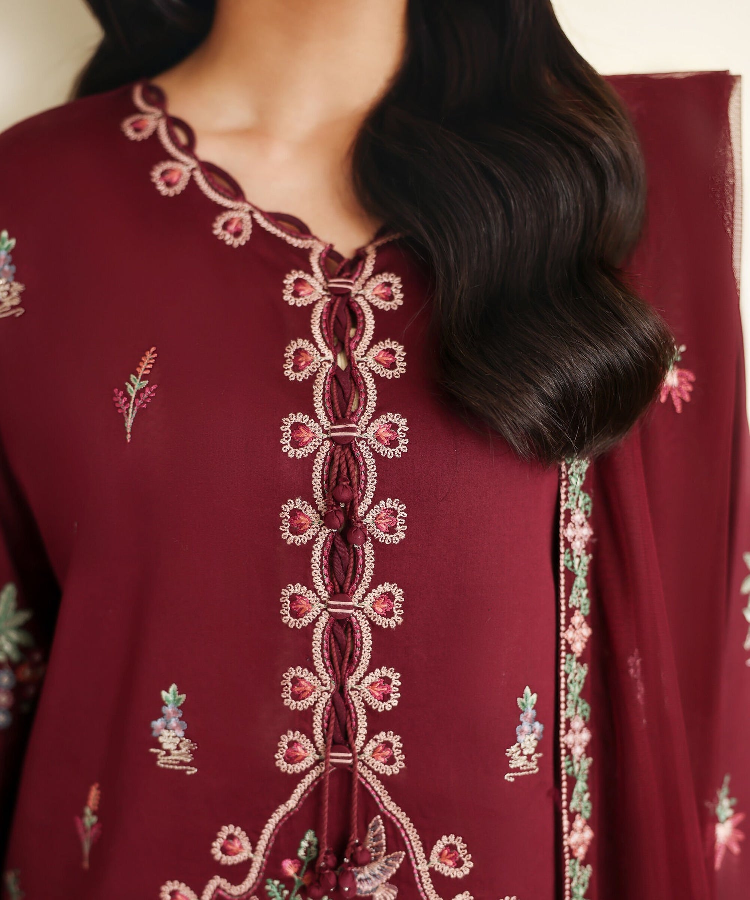 Sapphire 3 Piece Custom Stitched Suit - Maroon - LB31389