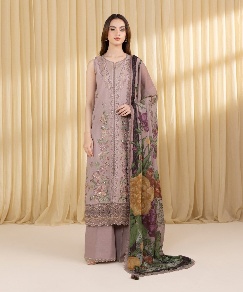Sapphire 3 Piece Custom Stitched Suit - Brown - LB30162