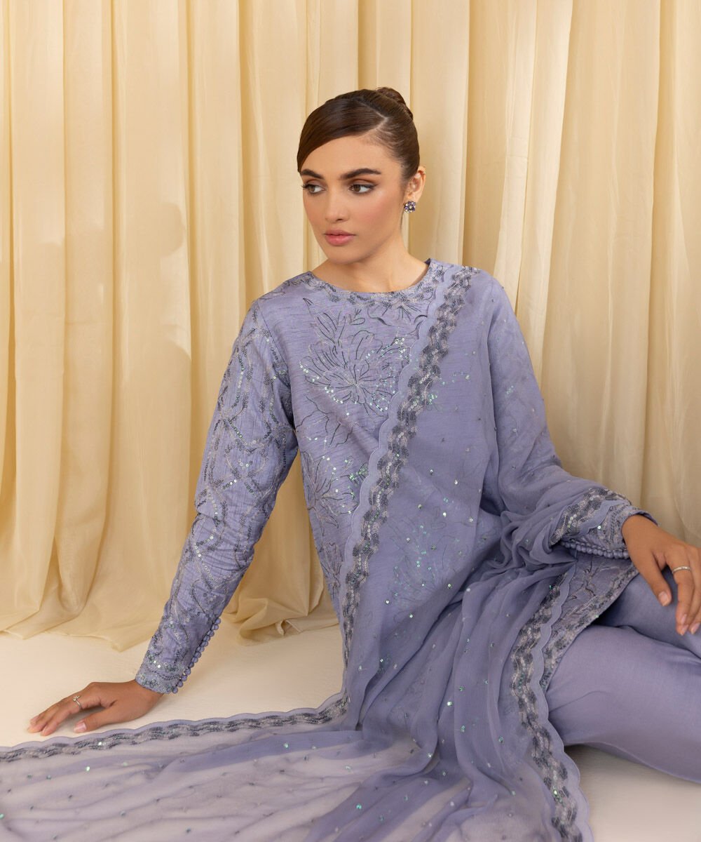 Sapphire 3 Piece Custom Stitched Suit - Purple - LB30188