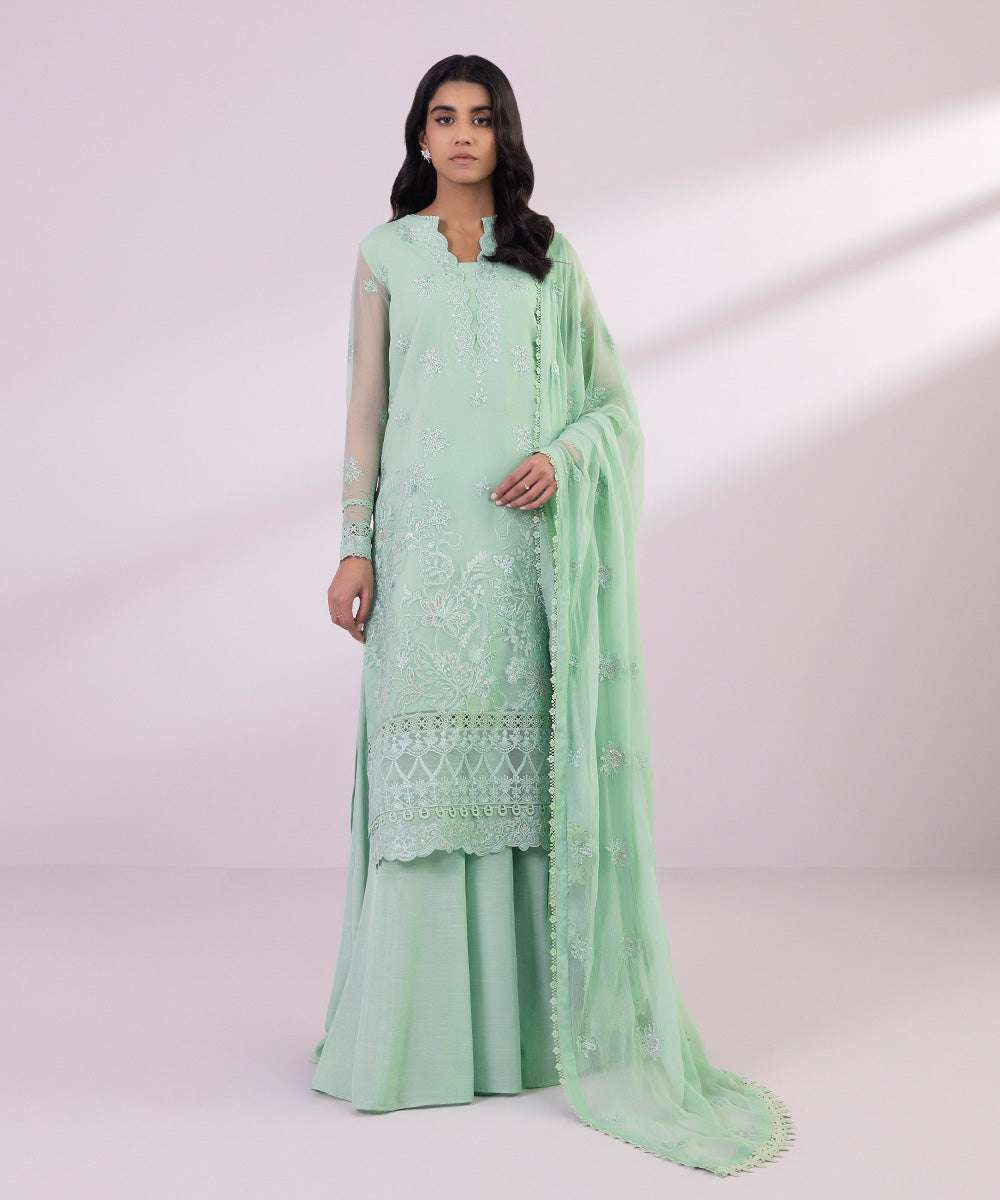 Sapphire 3 Piece Custom Stitched Suit - Aqua - LB287216