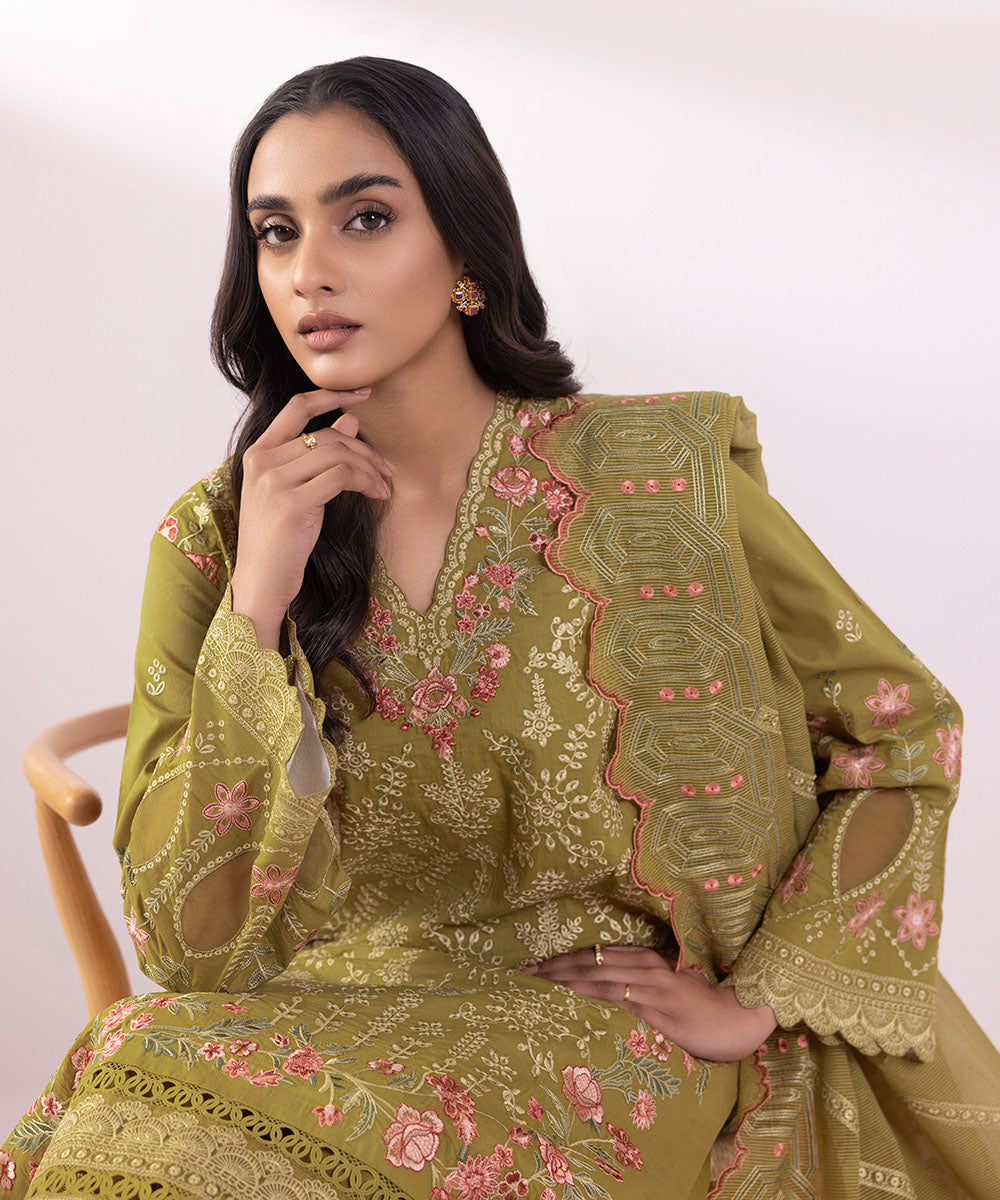 Sapphire 3 Piece Custom Stitched Suit - Green - LB287167