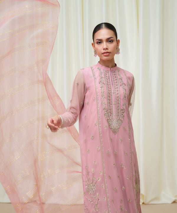 Sapphire 3 Piece Custom Stitched Suit - Pink - LB30854