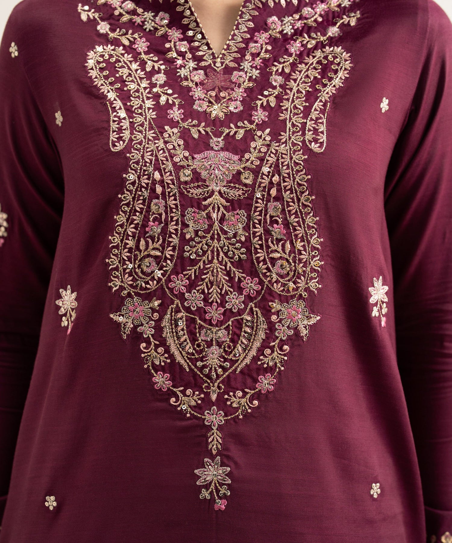 Sapphire 3 Piece Custom Stitched Suit - Plum - LB31282