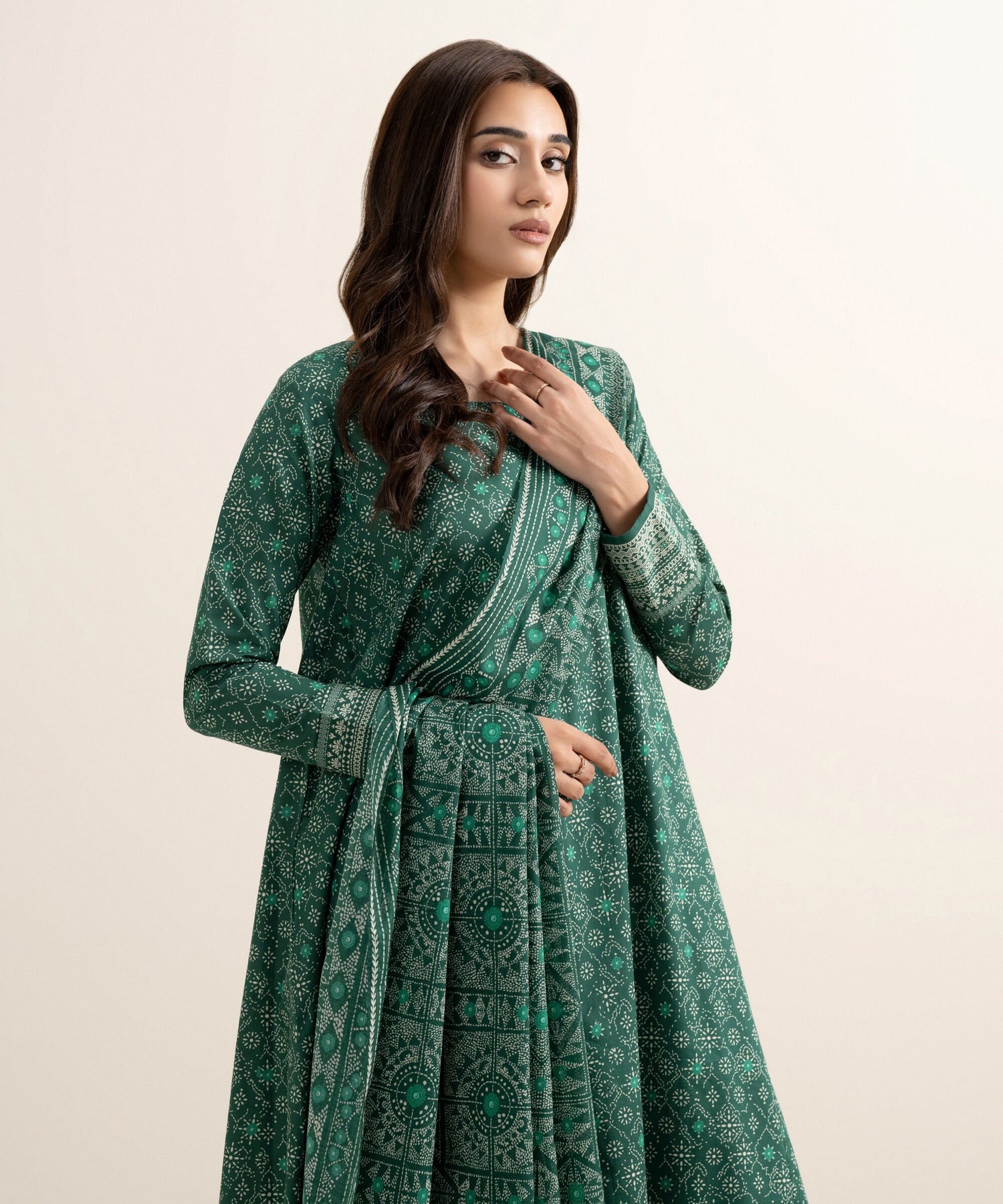 Sapphire 3 Piece Custom Stitched Suit - Green - LB31261