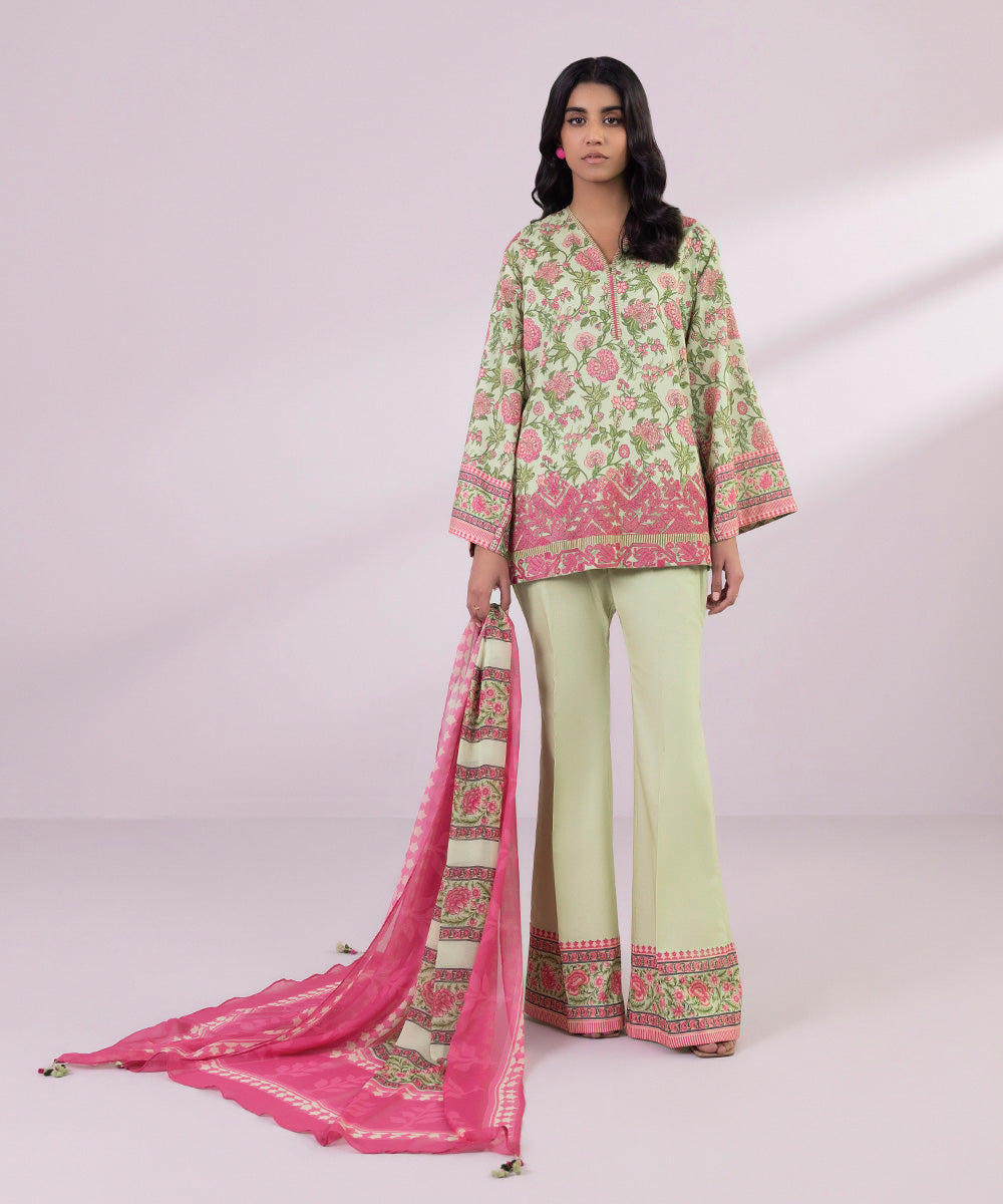 Sapphire 3 Piece Custom Stitched Suit - Green - LB287162