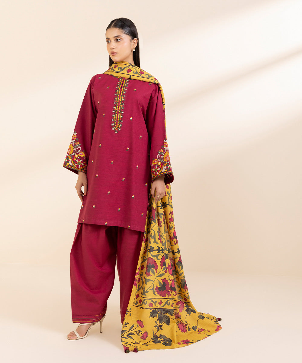 Libasco Sapphire 3 Piece Custom Stitched Suit - Pink - LB288714